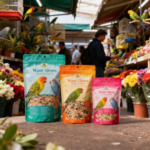 Buy cheap Biodegradable Custom Smell Proof Food Grade Holographic Matte Embossed Aluminum Foil Bag Packaging Pet Bird Food Plastic Bag from wholesalers