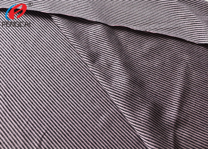 170gsm Polyester Spandex Stripe Single Jersey Fabric For Fashion Garment