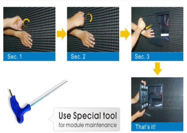 Buy cheap P6.667 Outdoor Front Service LED Display 48*48 Dots Epistar LED Chip 320x 320 mm from wholesalers