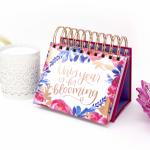 Colourful Offset Printing Desktop Calendar 250gsm-400gsm Kraft Paper Desk
