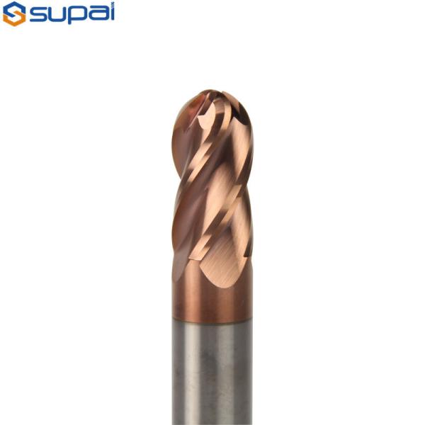Quality High Precision Tungsten Carbide Ball Nose End Mill 4 Flute HRC55 Milling Tools for sale