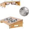 Buy cheap Anti Slipping Elevated Bamboo SS304 Bowl Pet Feeder Stand from wholesalers