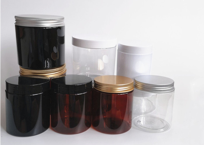 150ml 200ml 250ml 500ml 8 oz clear Cookie Peanut Food Butter Cream Cosmetic Plastic Jars with Lids
