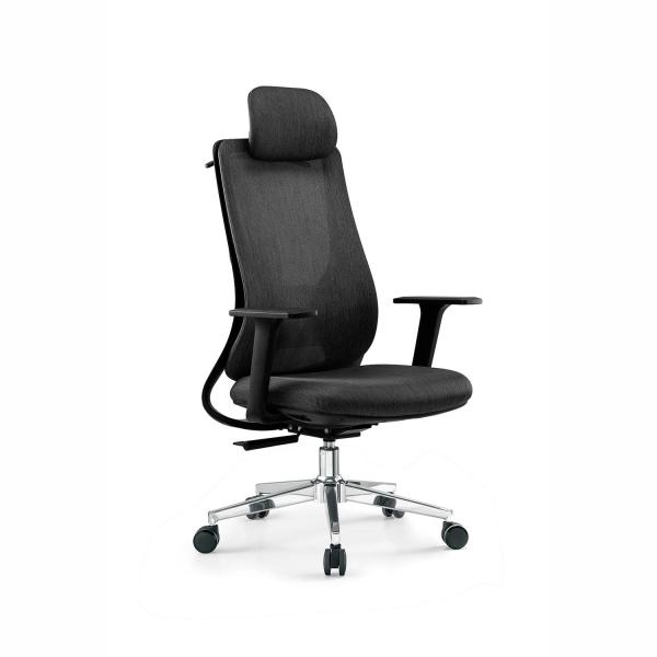Buy cheap Adjustable Headrest Ergonomic Office Chair with Stainless Steel Backrest and Free Shipping from wholesalers