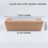 Buy cheap 1200ml 337 380 400gsm Kraft Paper Lunch Box With PET Window from wholesalers