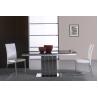 Buy cheap Automatic 200cm Glass Top Extendable Dining Table DT-809T With Stainless Steel Base from wholesalers