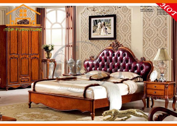 Buy cheap french style antique Italian design valencia luxury royal bedroom furniture set from wholesalers