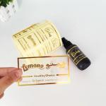 Transparent Carton Sticker Clear Gold Foil Stickers Self Adhesive CMYK PVC