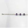 Buy cheap Fashion Jewelry Created Aemthyst Cubic Zircon 925 Silver Link Chain Bracelet (H02) from wholesalers