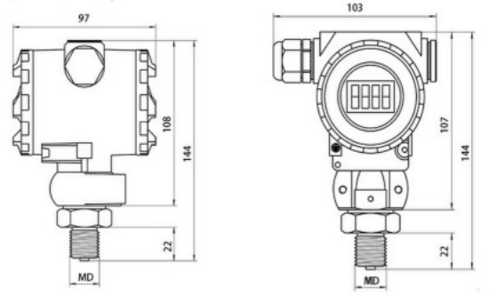 Wireless hart 2088 15~30VDC 4~20mA pressure transmitter