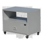 Movable Cupboard Steel TV Stand Metal Home Storage Furniture With Drawer