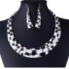 Buy cheap Hot fashion wild exaggeration metallic collar Necklace with Enamel Earrings Set from wholesalers