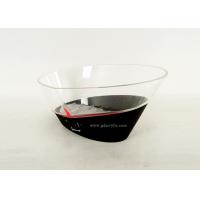 Buy cheap Engraving Logo Black Clear Storage Display Acrylic Oval Ice Bucket with stand product