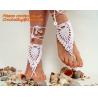 Buy cheap Crochet Barefoot sandals,Ivory Barefoot Sandles, Footless sandles Foot jewelry Anklet from wholesalers