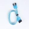 Buy cheap Factory Wholesale 7pin SATA Cable female to female with Clip Transparent Blue from wholesalers