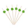 Buy cheap Custom Disposable Bamboo Cocktail Garnish Picks Flower Shaped 15cm from wholesalers