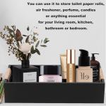 Customized high quality black durable storage basket Toiletries storage basket
