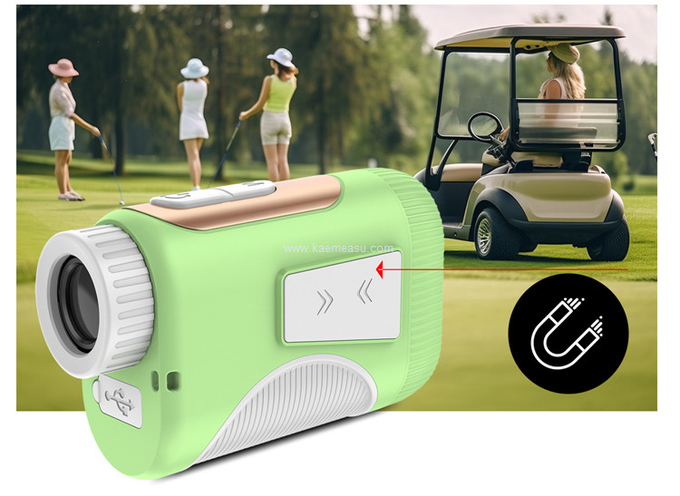 kaemeasu Mini Laser Rangefinder Rechargeable Golf Range Finder With Magnetic Adsorption MA1000