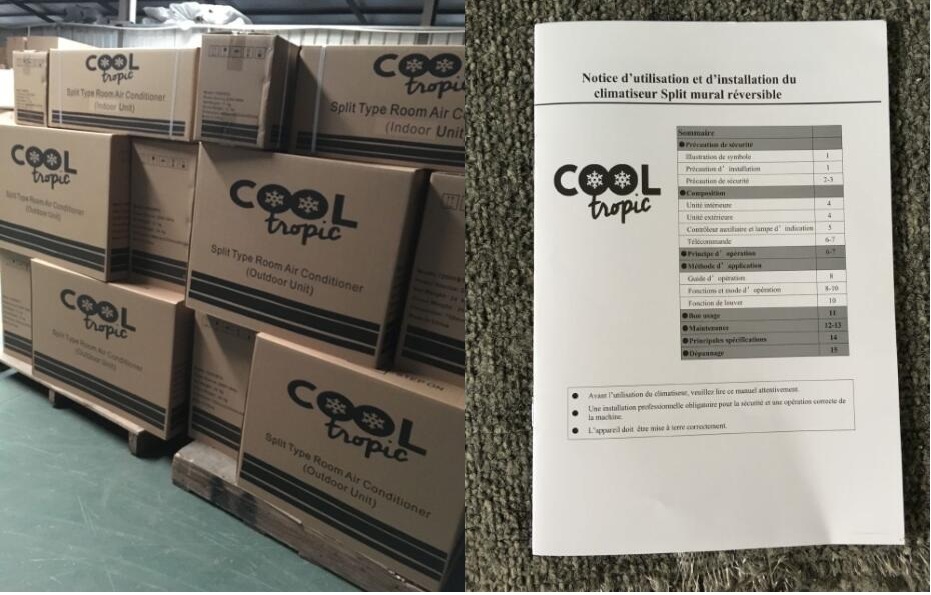 New panel wall split air conditioner SONCAP UL CE