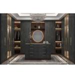 FSC Wood Panel Furniture Wooden Walk In Wardrobe With Laminated Veneer Cabinet