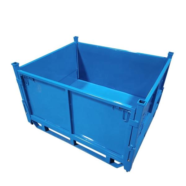 Buy cheap Heavy Duty Industrial Foldable Steel Storage Container Bin with Powder Coating Finish from wholesalers