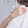 Buy cheap 0.06m 4.5g Couple Cuff Bracelet Sterling Silver Bangle Bracelets ODM from wholesalers