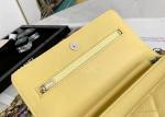 Inclined Shoulder Cowhide 19cm Luxury Brand Wallet With Chain
