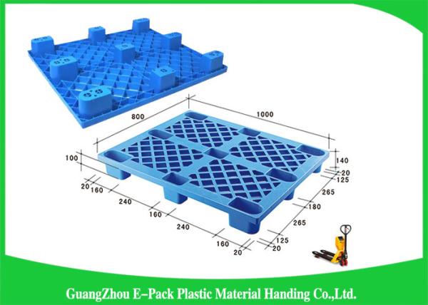 Single Faced Plastic Export Pallets , 3 Skids Industrial Plastic Pallets For