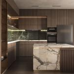 Modern Villa Style Interior Smart Kitchen Cabinets Melamine Wall Cabinet