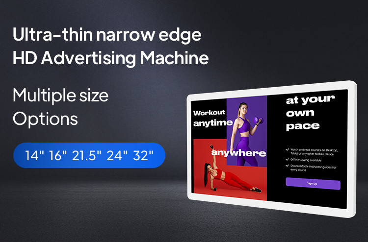Customized Wall Mount Digital Signage With Detachable Stand Narrow Bezel