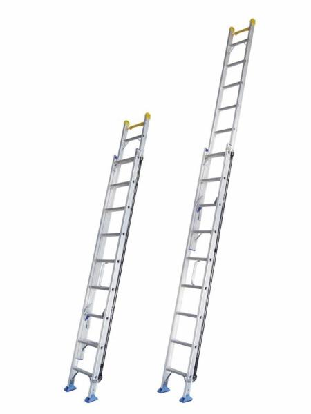 Buy cheap Rescue Aluminium Extensible Ladders Two Sections 2.9mm Non Skid Feet from wholesalers