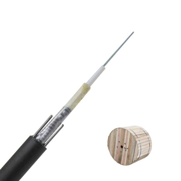 Buy cheap GYXTW 12 Core Single Mode Armoured Fiber Optic Cable With PBT Loose Tube from wholesalers