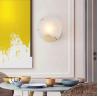 Buy cheap Luxury Alabaster Bedroom Bedside Wall Lamp Creative Staircase Aisle Art Decoration Background LED Wall Light from wholesalers