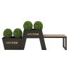 Buy cheap Outdoor large public chair with metal black planter pot from wholesalers