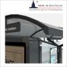 Buy cheap Galvanized 8mm Glass DC24V Bus Stop Waiting Shed from wholesalers