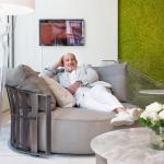 Detachable Custom Sofa Bed Italy Round Large Grey Black Cowhide Sofa Bed