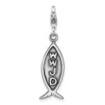 Buy cheap Carat in Karats Sterling Silver Antiqued Rhodium-Plated Lobster Clasp Pendant  With Sterling Silver Cable Chain Necklace from wholesalers