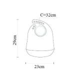 Free BPA Washable Silicone Baby Bibs Adjustable Snaps With Pocket