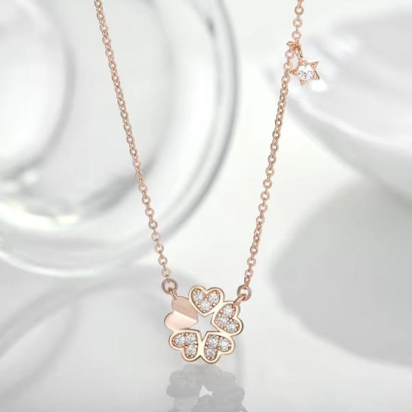 YASVITTI 925 Sterling Silver Necklace Women Star Charms Dainty Jewelry Flower