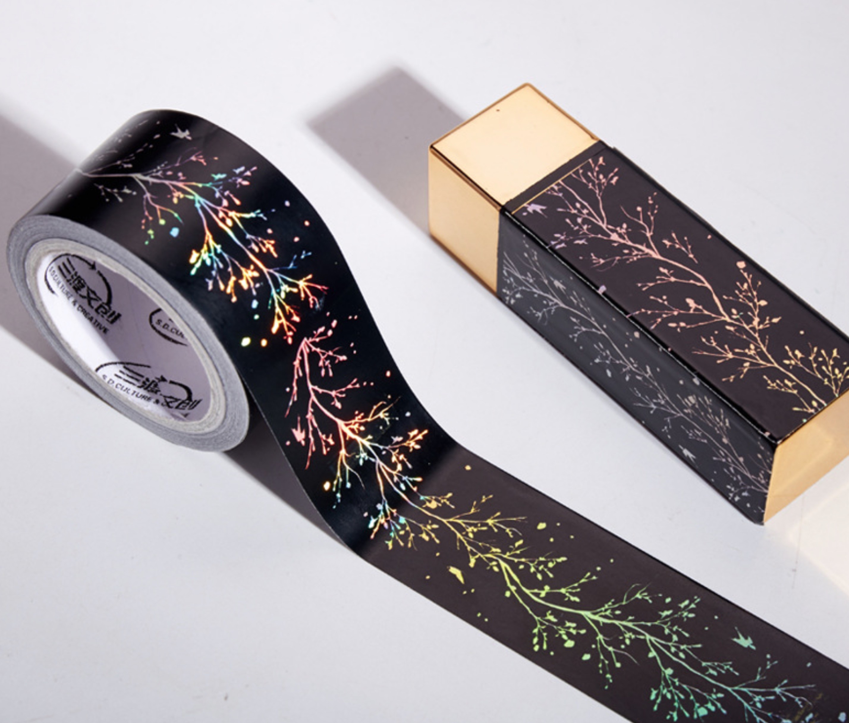 Customize Printing Waterproof Vintage Floral Custom Printed Washi Tape for Lipstick DIY Decoration