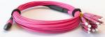 Trunk Harness MPO OM4 LC Fan Out Fiber Optic Patch Cord