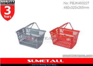 Buy cheap OEM Service 28L Plastic Shopping Basket With Handles / Hand Baskets For Shopping from wholesalers