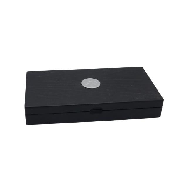 Factory custom wholesale logo fashion high-grade wooden storage box black gift