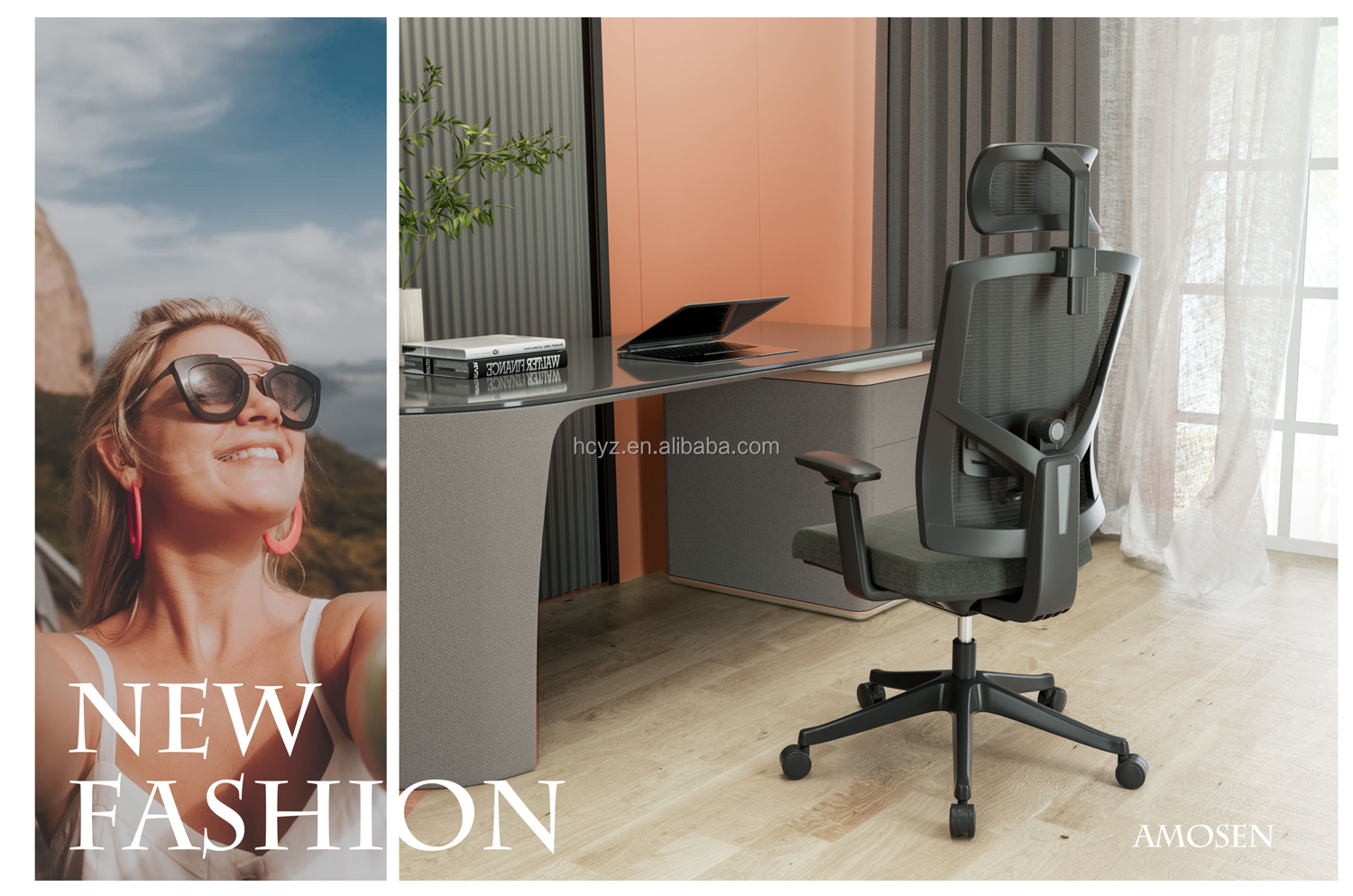 Ergonomic Mesh Office Chair with Adjustable Backrest and BIFMA Standard Certification