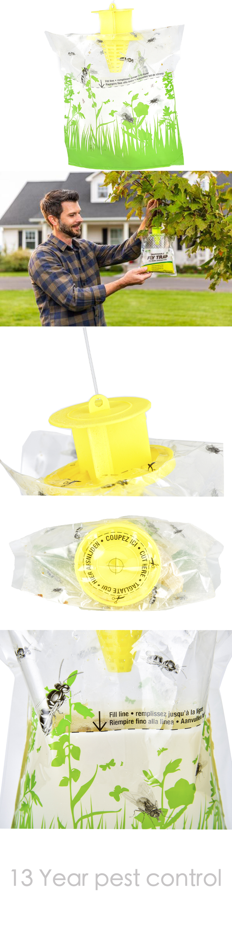 Disposable Safety Fly Trap Bag for Garden and Farm Effective Insect Control Solution