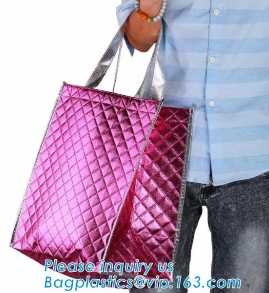 Large folding keeping cool cooler bag lunch bag for food fruit seafood steak