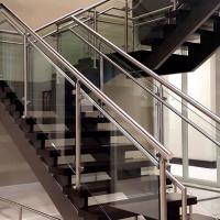 Buy cheap Modern Clear Silver Glass and Stainless Steel Handrail product