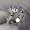 Buy cheap Round Cut Shape Moissanite Engagement Rings Super White Color For Male from wholesalers