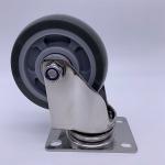 Swivel Plate Mounting 125mm SS Caster Wheels 150kg Load