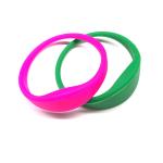 Durable MF1 IC S50 13.56 Mhz RFID Wristband / Colorful Classic 1k Wristband